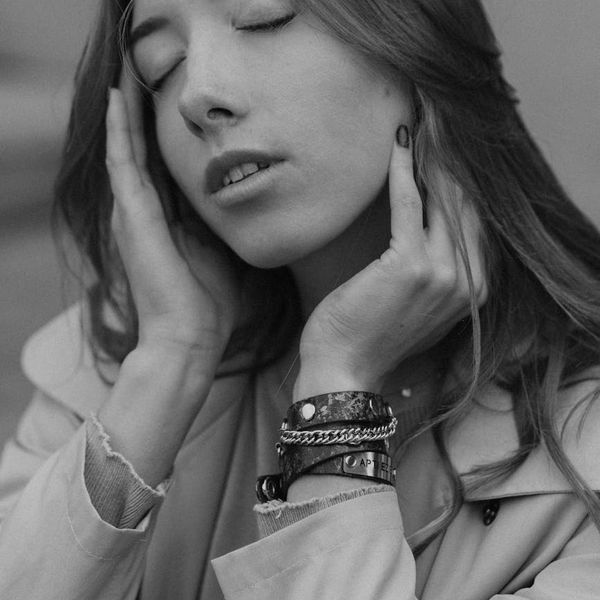 Detailed shot of hands in a meditative pose